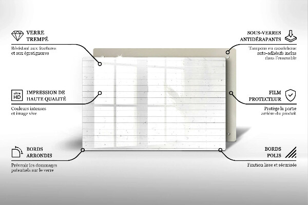 Főzőlap védő üveglap Modern világos táblák