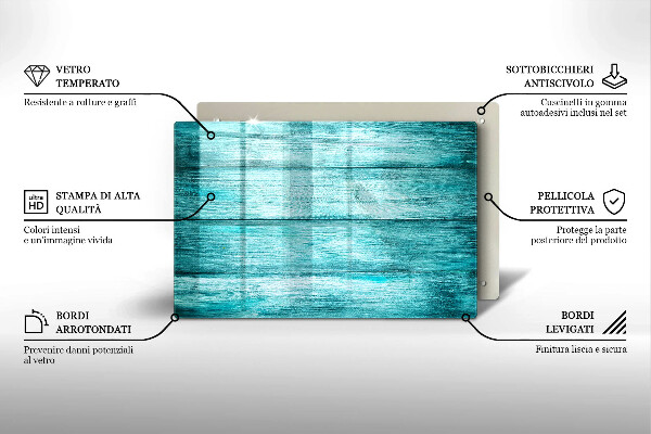 Főzőlap védő üveglap Vintage fa táblák