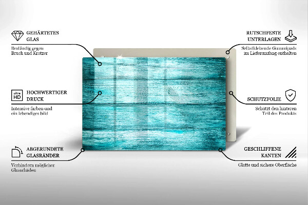 Főzőlap védő üveglap Vintage fa táblák