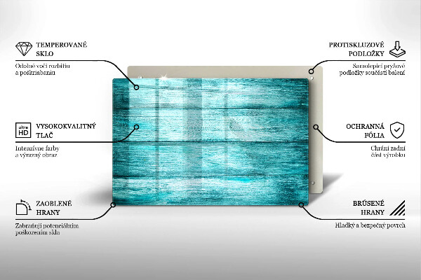 Főzőlap védő üveglap Vintage fa táblák