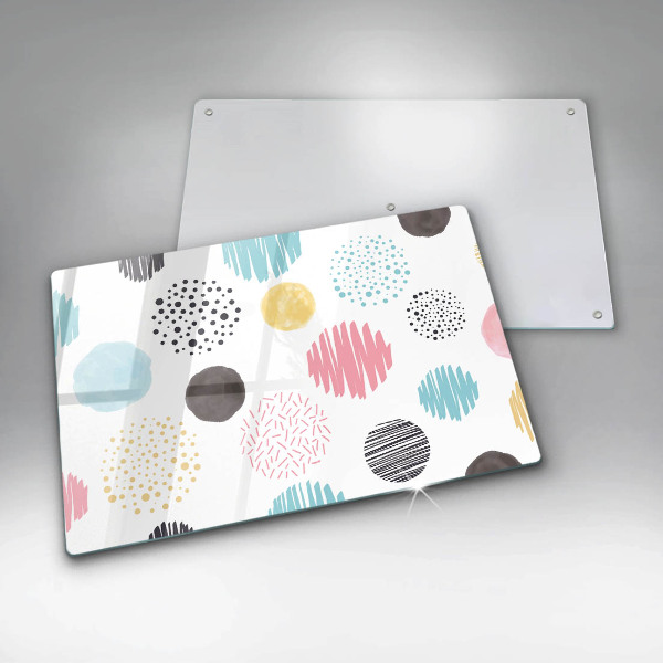 Főzőlap védő üveglap Festett formák