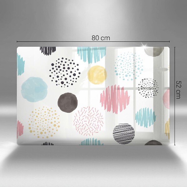 Főzőlap védő üveglap Festett formák