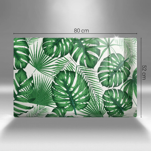 Főzőlap védő üveglap Monstera levelek