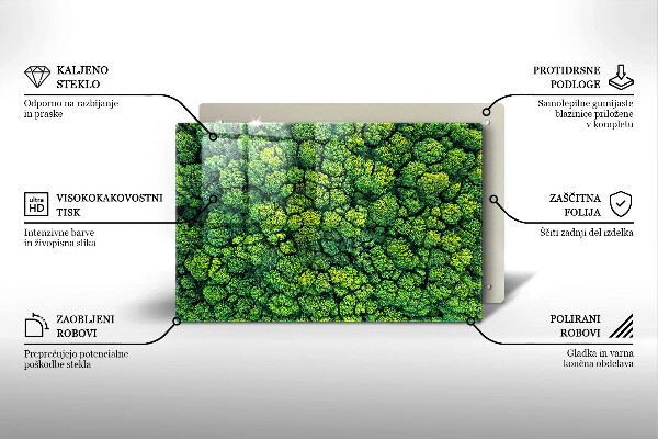 Főzőlap védő üveglap Természet moha növény