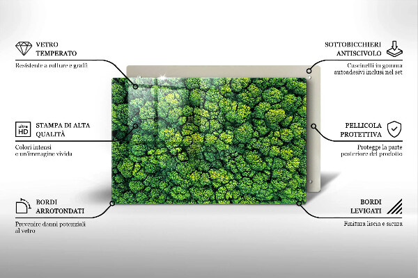 Főzőlap védő üveglap Természet moha növény