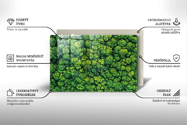 Főzőlap védő üveglap Természet moha növény