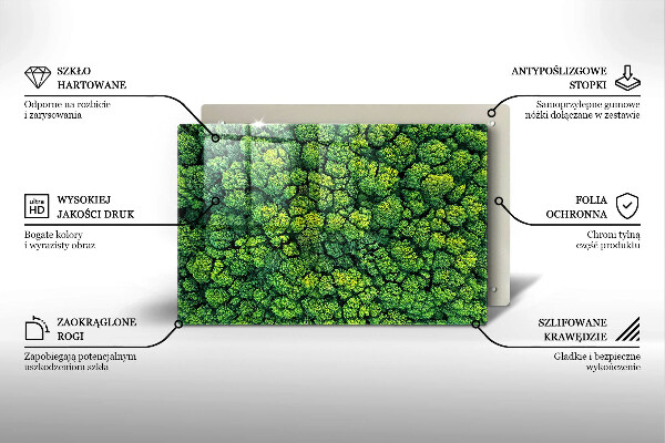 Főzőlap védő üveglap Természet moha növény