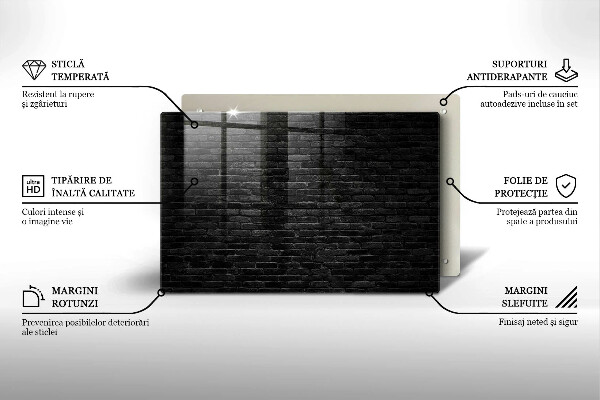 Főzőlap védő üveglap Fali téglafal