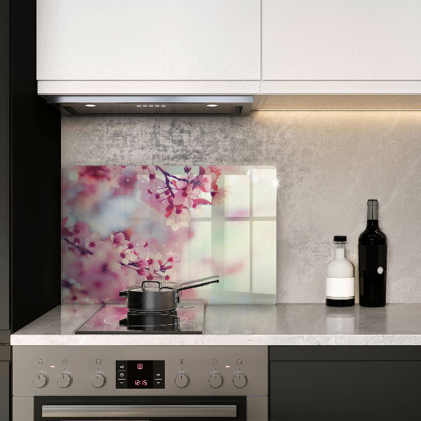 Főzőlap védő üveglap Természet alma virágok