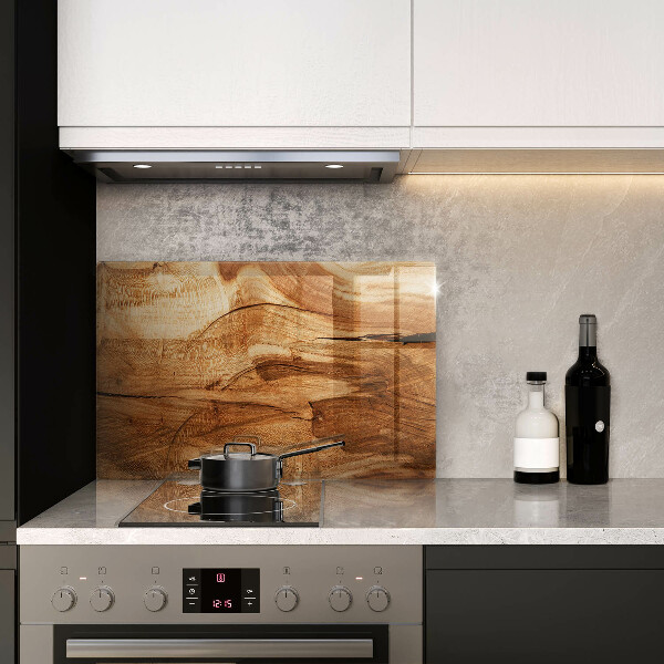 Főzőlap védő üveglap Fa tábla textúra