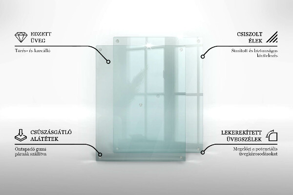 Átlátszó üveg tűzhelyvédő 2x40x52 cm