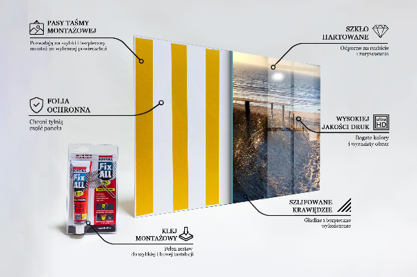 Konyhai hátfal panel Homokdűnék a balti-tengeren