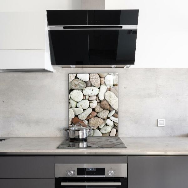 Konyhai üveg fali panel Köves tengerpart