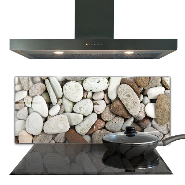 Konyhai üveg fali panel Köves tengerpart