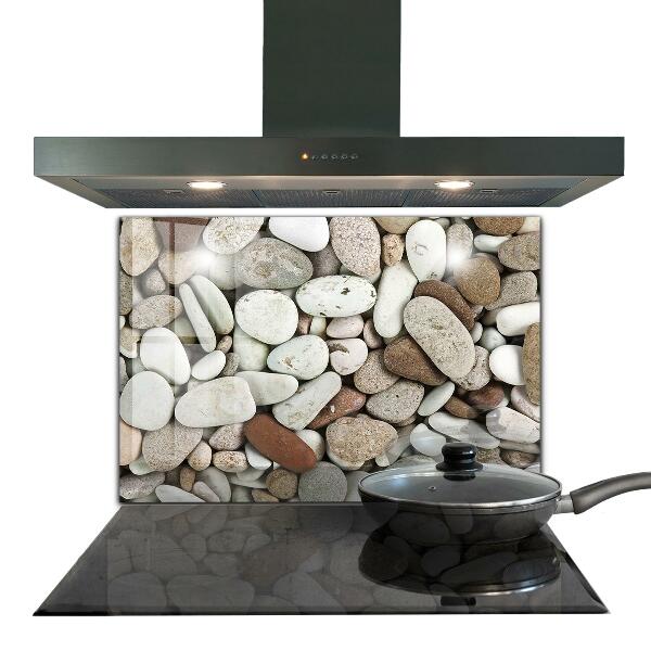 Konyhai üveg fali panel Köves tengerpart