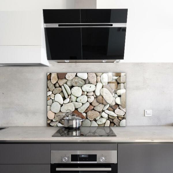 Konyhai üveg fali panel Köves tengerpart