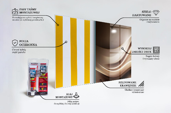 Konyhai panel Energiahullám absztrakció