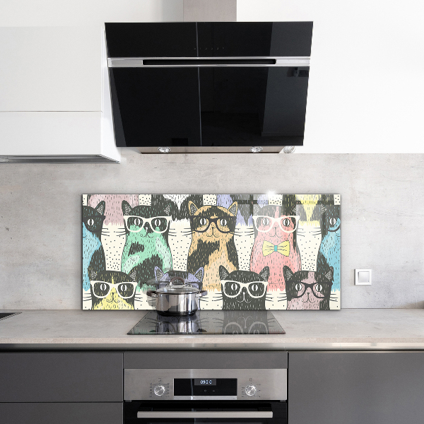 Konyhai panel Macska csípő vicces illusztráció