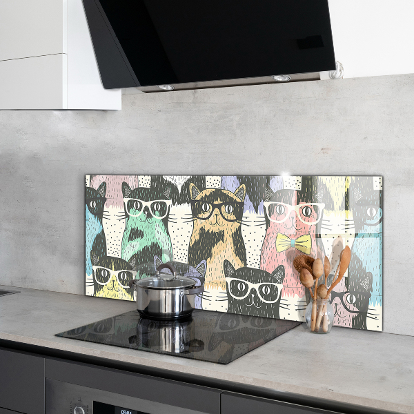 Konyhai panel Macska csípő vicces illusztráció