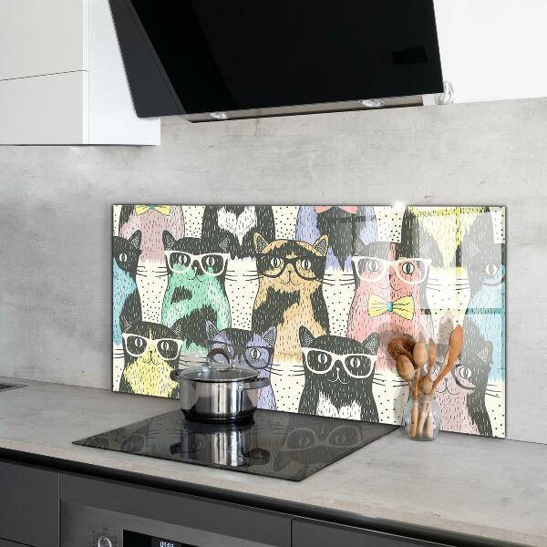 Konyhai panel Macska csípő vicces illusztráció