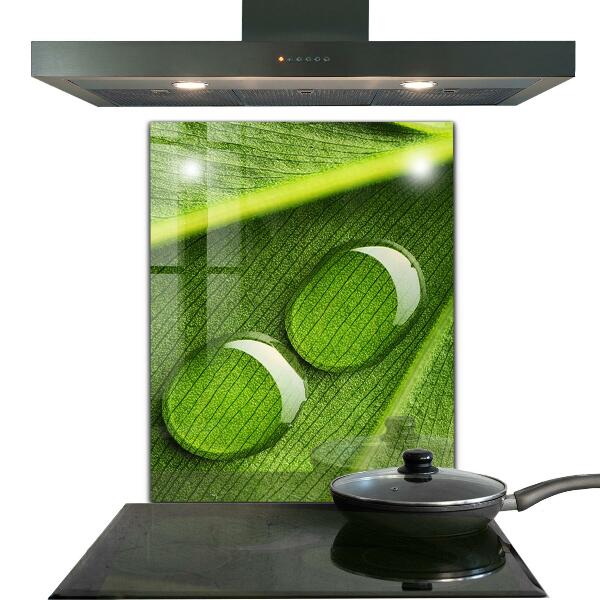 Konyhai panel Harmatcsepp a levélen