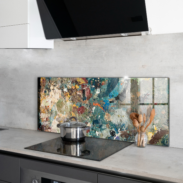 Konyhai hátfal panel Olajfesték textúrája