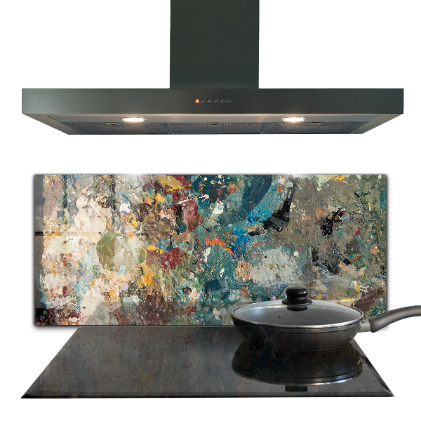 Konyhai hátfal panel Olajfesték textúrája