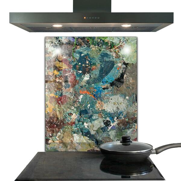 Konyhai hátfal panel Olajfesték textúrája