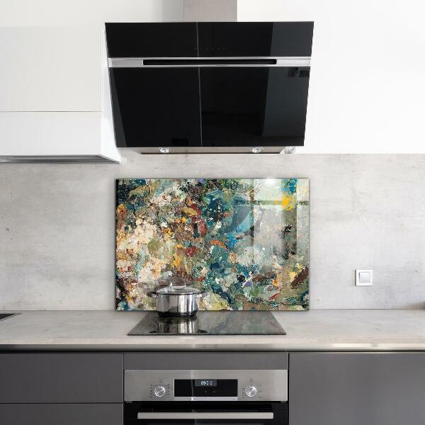 Konyhai hátfal panel Olajfesték textúrája