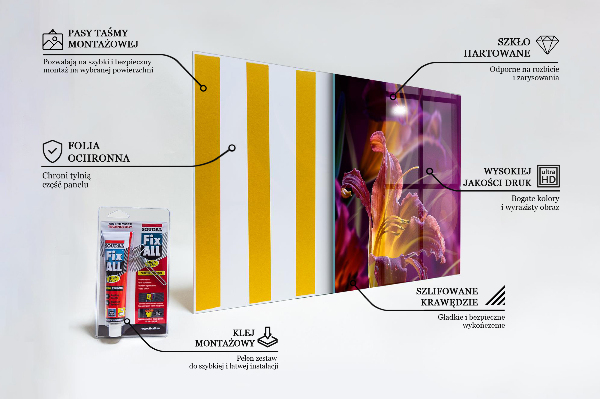 Konyhai fali panel Sötét virág sötét növény