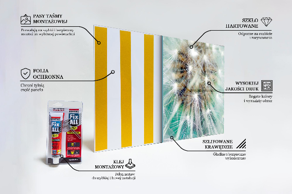 Konyhai fali panel Pitypang a szélben növény