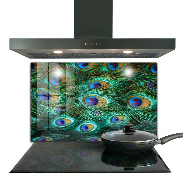 Konyhai panel Pávatollak gyönyörű természet