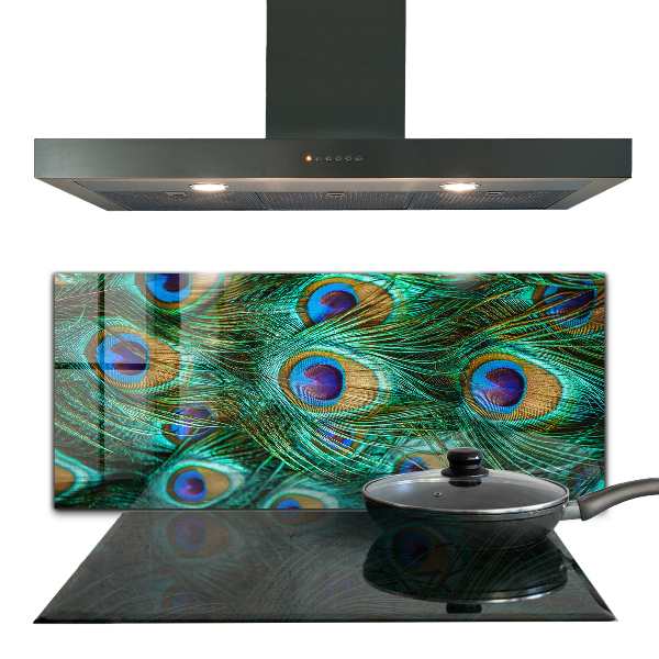 Konyhai panel Pávatollak gyönyörű természet