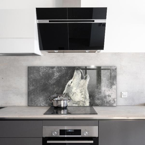 Konyhai panel Kanadai farkas illusztráció