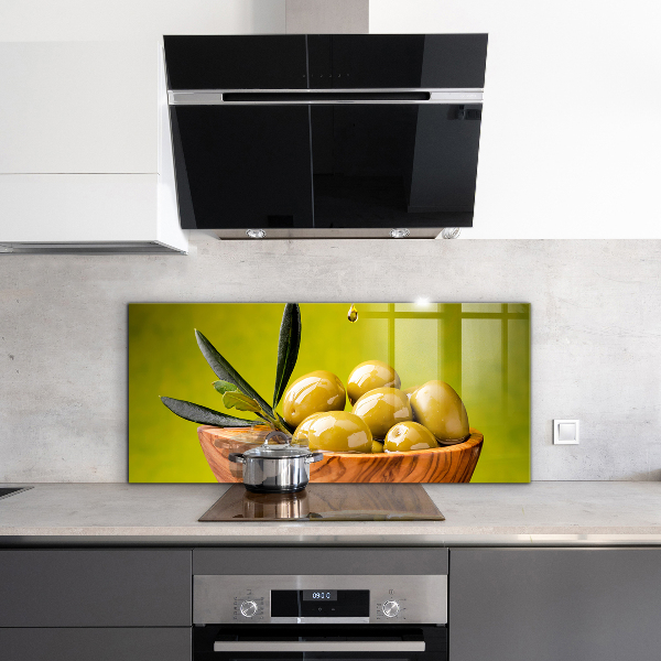 Konyhai panel Friss zöld olajbogyó