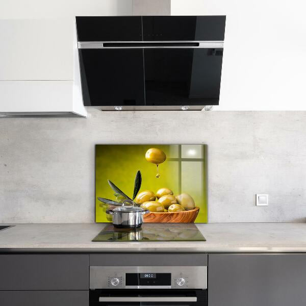 Konyhai panel Friss zöld olajbogyó