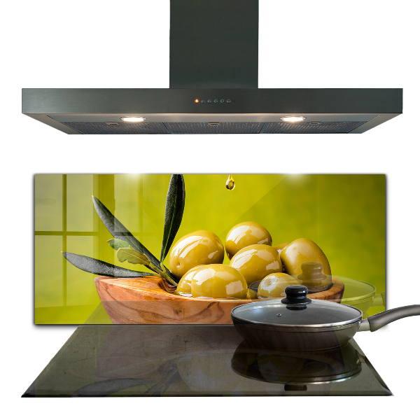 Konyhai panel Friss zöld olajbogyó