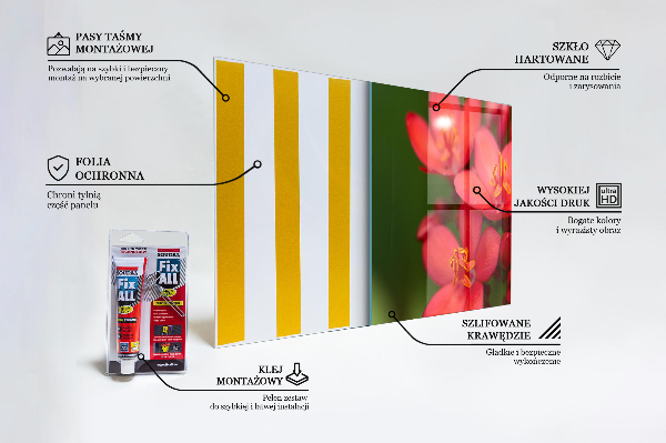 Konyhai fali panel Virágzó virágbimbók