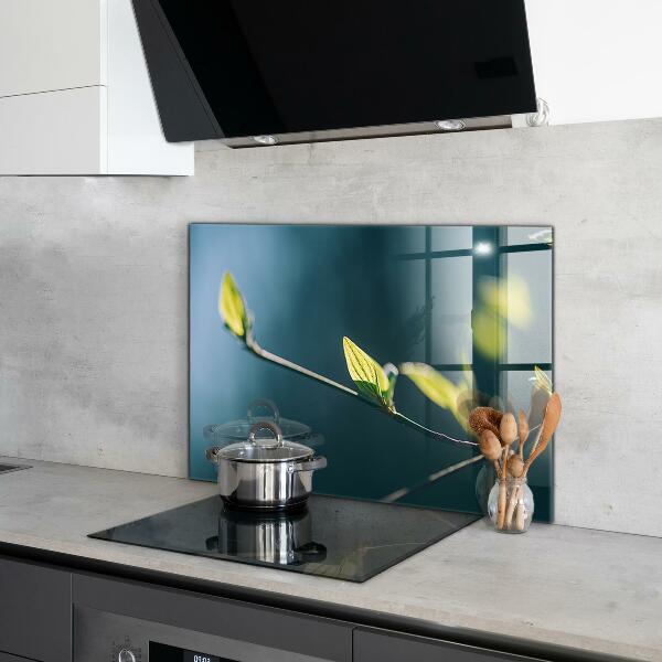 Konyhai fali panel Fényes levél az ágon
