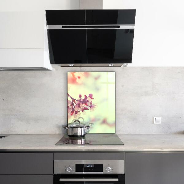 Konyhai fali panel Virágzó rózsaszín fa