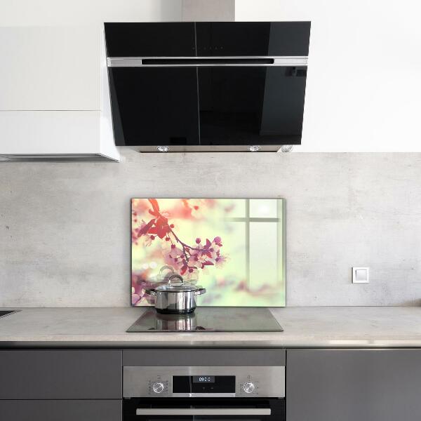 Konyhai fali panel Virágzó rózsaszín fa