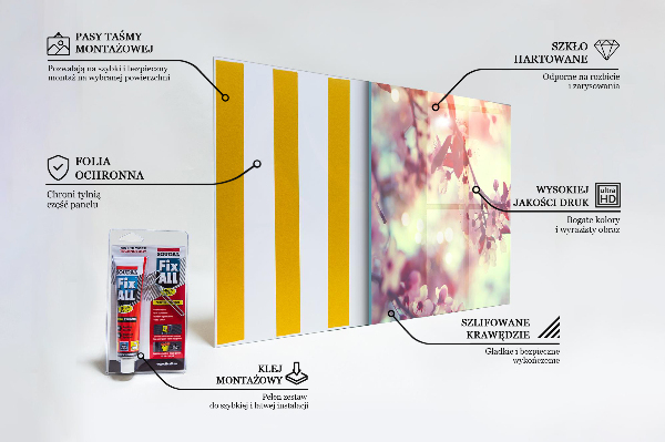 Konyhai fali panel Virágzó rózsaszín fa