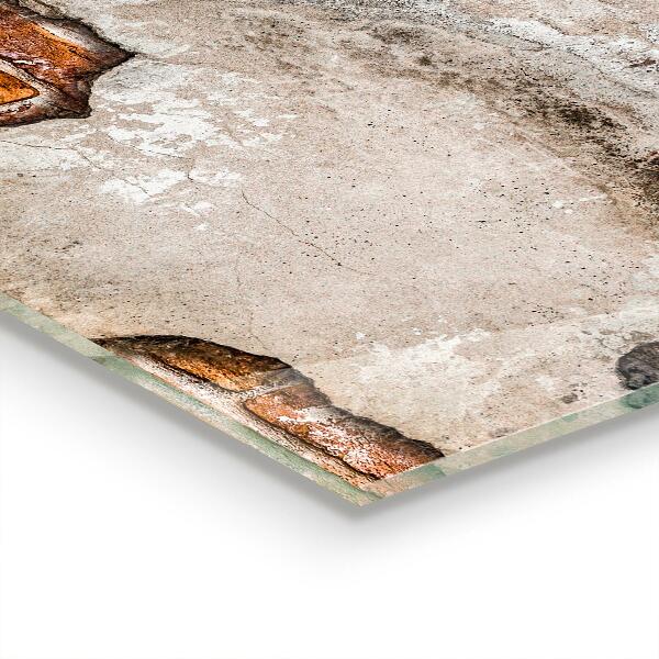 Konyhai üveg panel Kőtéglafal