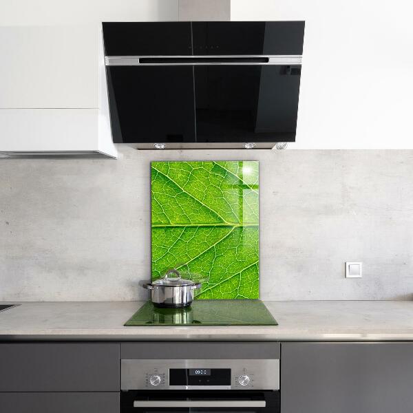 Konyhai fali panel Finom levélrészletek