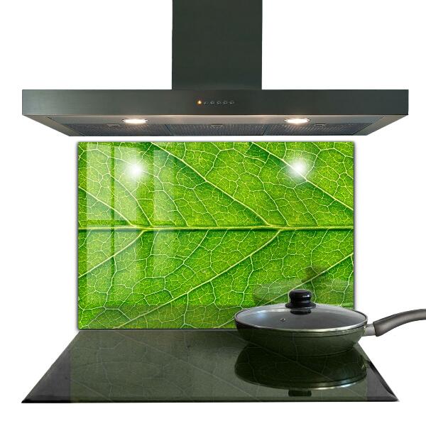 Konyhai fali panel Finom levélrészletek