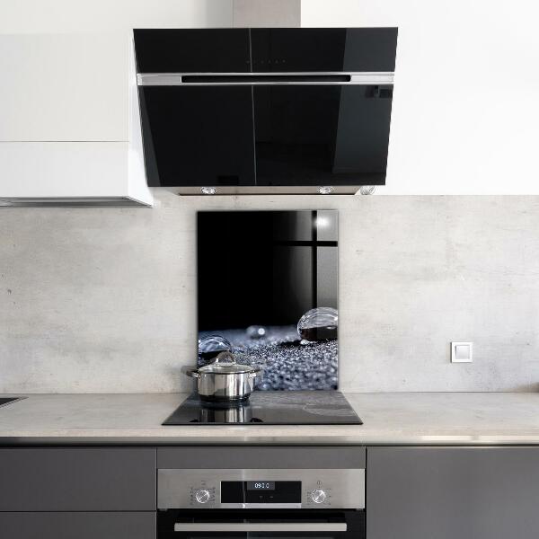 Konyhai üveg panel Egy csepp harmat reggel