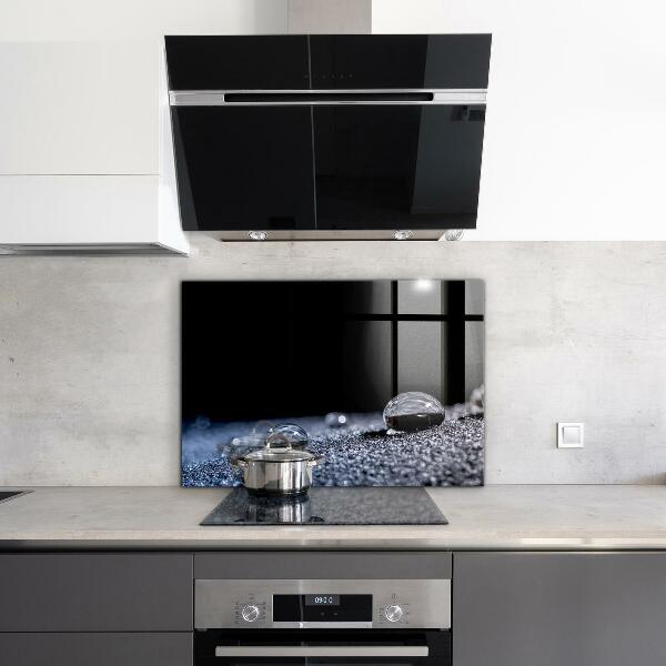 Konyhai üveg panel Egy csepp harmat reggel