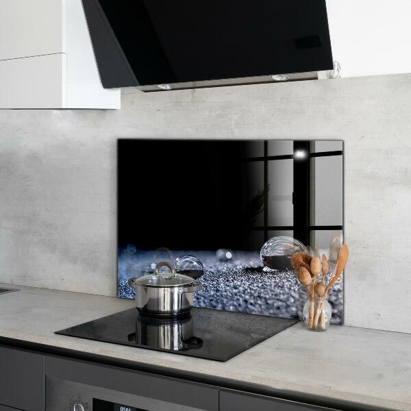 Konyhai üveg panel Egy csepp harmat reggel