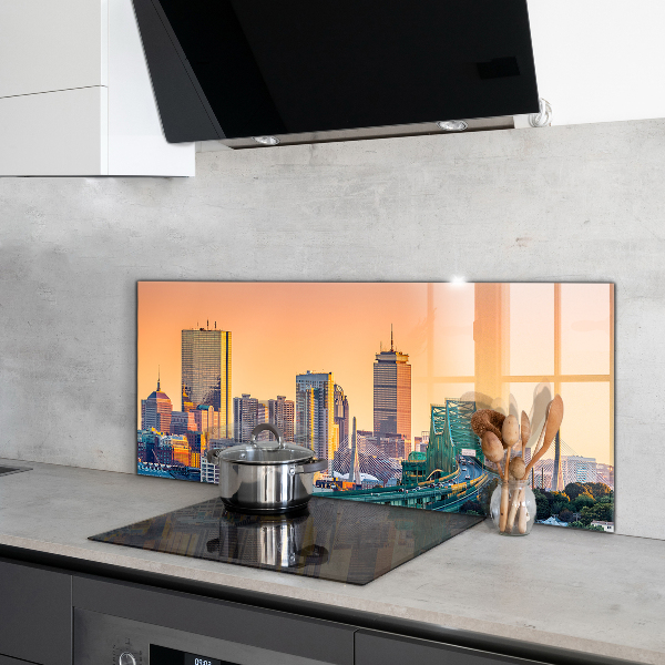 Konyhai hátfal panel Bostoni építészet