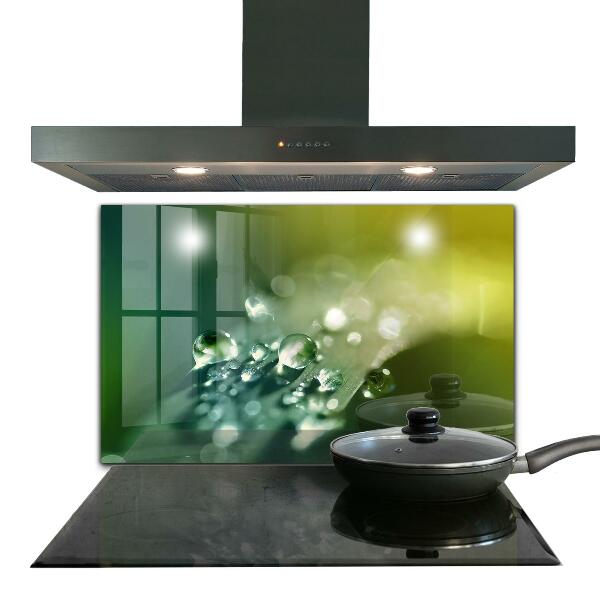 Konyhai fali panel Harmat a zöld leveleken